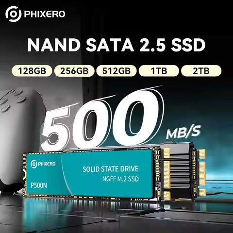 PHIXERO M.2 SATA SSD 128GB 256GB 512GB M.2 NGFF SSD 500MB/S M.2 2280 Ngff Sata B & M Key Solid State
