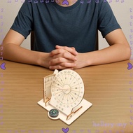 [HelleryMY] Sundial Clock Model Wood Sundial Clock Kit Educational Toy Astronomy Science Model DIY A