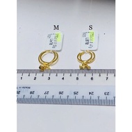 EMAS 375 SUBANG BULAT S62 GANTUNG LOVE EARRING GOLD 375
