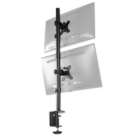 Dual Vertically Stacked Monitor Desk Mount, Extra Tall Adjustable Stand for 2 Ultrawides up to 34 in
