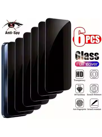 6Pcs Privacy Screen Protector Compatible With IPhone 17/16/16e/15/14/13/13 Pro/12/11/17Pro Max/17 Ai