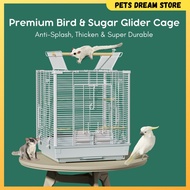Premium Sugar glider cage 47cm XL bird cage pet feeder thicken wire cage sangkar sugar glider cage h