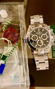 Was $216800,  Unpolished未打磨齊帶 正品勞力士迪通拿116520  16520 的升級改良版 黑色錶盤，附保養卡和兩張吊牌，全長 錶帶Genuine Rolex Daytona