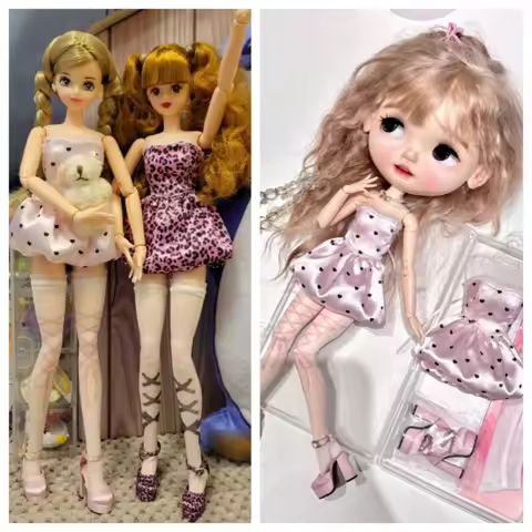 Blyth Bra Dress OB24 Puffy Dress Suit Azone Socks 1/6Doll Outfit (Fit Ob22,Pullip, Licca, Lati, ICY,