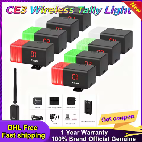Synco CE3 Wireless Tally Light Signal Light For Camera Broadcast Switcher Live Streaming Transmitter