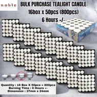 Tealight Candle/Wholesale/50pcs per pack(6hours+/-)/ 16 packs x 50pcs=800pcs