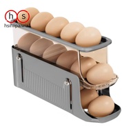 3 Tier Foldable Egg Holders,Rolling Egg Holder for Refrigerator,Automatic Rolling Egg Storage Tray,E