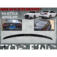 AUDI A6 C7 2012-2017 S3 SPOILER AUDI 2012-2017 S3 STYLE SPOILER DUCKTAIL AUDI SKIRT LIP SPOILER CAR 