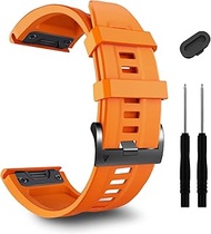 ZPJPPLX 26mm Compatible with Garmin Watch Bands, Soft Silicone Quick Fit Straps for Fenix 7X/Enduro/Fenix 6X Pro/Fenix 6X/Fenix 5X Plus/Fenix 3/Fenix 3 HR/Descent Mk1/D2 Delta PX/Tactix Delta