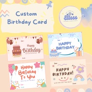 Birthday Card, Happy Birthday Greeting Card, Custom Birthday Greeting Card