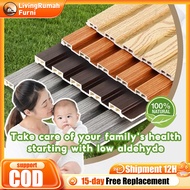 Fluted wall panel Dinding Berjalur Tahan Air Berjalur WPC 0 Formaldehid Untuk Hiasan Dinding TV