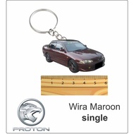 proton wira maroon sedan keychain 2d