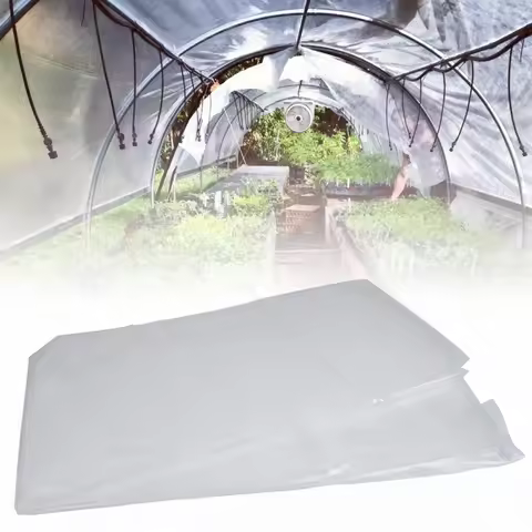 1pc Clear Greenhouse Film Foldable Polythene Plastic Sheeting Garden Diy Material Cover For Greenhou