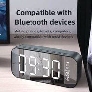 Black Alarm Clock with Bluetooth Speaker