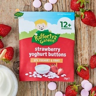 Raffertys Garden Strawberry Yoghurt Buttons Baby Snacks 12+m [Exp: Dec25 -Mar26 ]