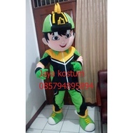 kostum badut karakter Badut/Boboiboy hijau dewasa