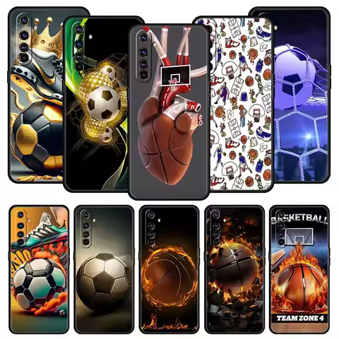 Football Sport Phone Case For Realme 12 11 10 6 7 9 Pro Plus 8 5G C35 8i 9i GT2 GT3 GT5 GT Neo 2 3 5