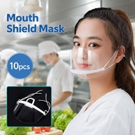 10Pcs Mouth Shield Mask Anti Saliva Mouth Shield Mask Kitchen Hygienic Mask