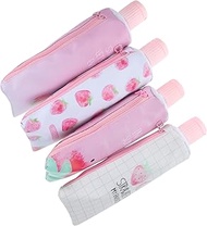 Lurrose 4pcs Pink Toothpaste Shaped Pencil Case Pink Pencil Case Pencil Pouches Pencil Boxes Pencil Bag Small Pencil Case Pen Cases Thin Pencil Case Small and Fresh Pu Girl South Korea