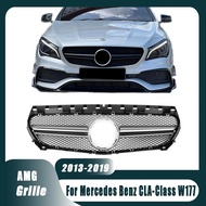 AMG Style Upper Racing Grills For Mercedes CLA-Class W177 13-19 CLA180 CLA200 CLA250 CLA45 AMG Chrom