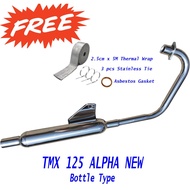 Honda TMX 125 Alpha Bottle Pipe Type Muffler for TMX 125 Alpha Exhaust pipe CgVM