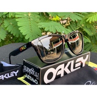 OAKLEY Frogskin Full matte black sports fashion polarized sunglasses