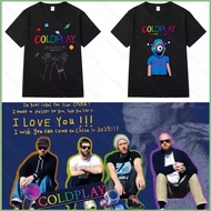 NS1 Coldplay 2025 world tour T-shirt summer GuyRupertBerryman Chris Martin short sleeve top SN1