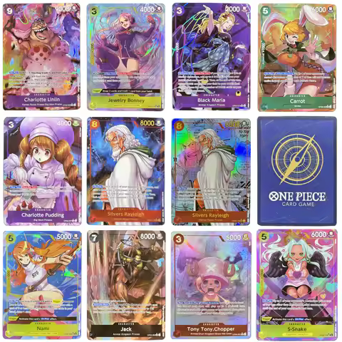 BANDAI Anime OPCG Cards Proxy Textured English ONE PIECE OP08 Cards Laser Trading Card Silvers Rayle