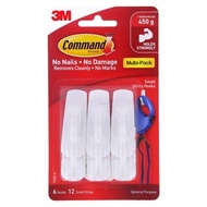 3M Command Small Utility Hooks 6hooks 17002-6