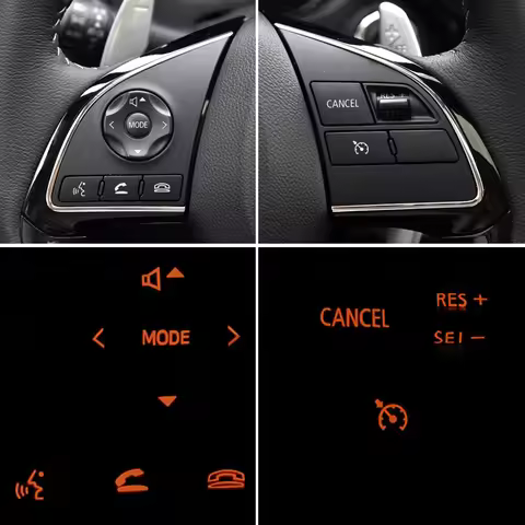 For Mirage Steering Wheel Cruise Control Buttons Remote Control Switch Car Styling For Mitsubishi Ou