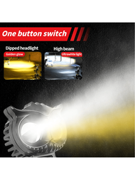 機車配件LED探照燈輔助頭燈探險家工作燈霧燈燈泡用於摩托車車輛12V 24V白色黃色