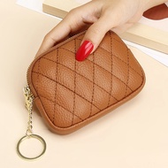 beg dompet perempuan dompet perempuan cute french styleDiamond Zipper Soft Leather Mini Key Case