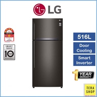 LG GN-H602HXHM 516L Inverter Refrigerator Fridge Black Steel Peti Sejuk