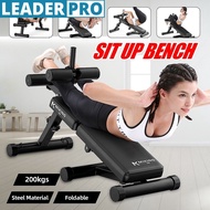 Folding Adjustable Ab Sit Up Bench Decline Home Crunch Fitness Board Workout Abdominal Traine Core Strength Training Black