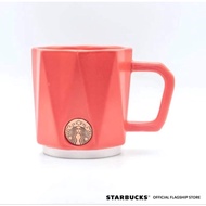 STARBUCKS ( 12oz ) Mug Pink Budge Happy Hearts