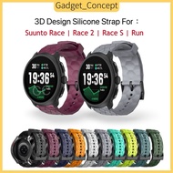 For Suunto Race 2 , Suunto Race , Suunto Race S , Suunto Run 3D Design Silicone Strap
