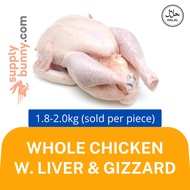 Whole Chicken with Liver & Gizzard 1.8kg-2.0kg±/pc (sold per nos) 全鸡包含鸡胃鸡肝 Ayam Dgn Hati & Perut ✔️ 