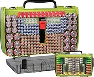 ALCYON Large Capacity 269 Battery Organizer Storage Case with Tester, Double-Side Battery Holder for