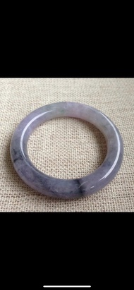 冰種翡翠天然翡翠玉鐲A玉手鐲 玉鈪 • 糯冰種紫烏雞翡翠圓鐲