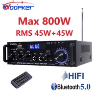 New woopker amplifier BT 298 Pro home theater amplifier karaoke dual channel stereo Bluetooth 5.0 ma