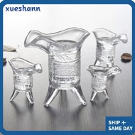 XUESHANN Crystal Glass Cup, Chinese Wine Retro Chinese Emperor Cup,  Tripod Base Ancient Whiskey Sho