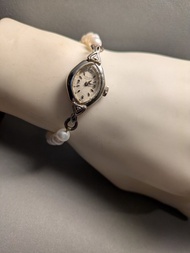 GRUEN 10K包金 天然鑽石 女仕機械古董錶