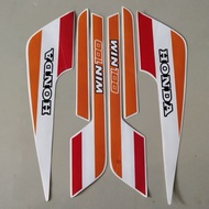 MERAH Striping Sticker Polet list motorbike honda win 100 91 1991 sticker list body standard best qu
