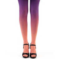 Salmon-purple gradient pantyhose, pastel kawaii outfit