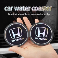 Car Laser Silicone Colorful Reflective Water Coaster for Honda City Hr-v Civic Wr-v Brio BR-V Fit Accord Vezel Accessories