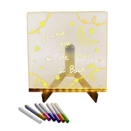 LED Notepad with Colors, Illuminated Acrylic Notepad with Colors, Notepad with Adjustable Stand and