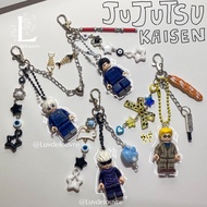 GANTUNGAN JUJUTSU KAISEN TOJI KEYCHAIN HIROMI GOJO GETO NANAMI YUTAKA ITADORI BREADINA BEADS MINI FI