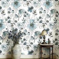 1 Roll Of 44cm-Long Vibrant Hand-Painted Floral Wallpaper, A Bohemian-Style, Removable PVC Wallpaper