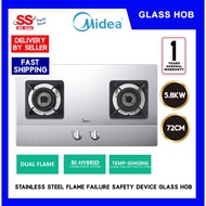 【 DELIVERY BY SELLER 】 MIDEA MGH-2280GL / MGH-8216SS 2 burner Cooker hob