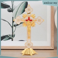 [AmlesoMY] Jesus Crucifix Statue Cross Statue Decorative Collection Christian Cross